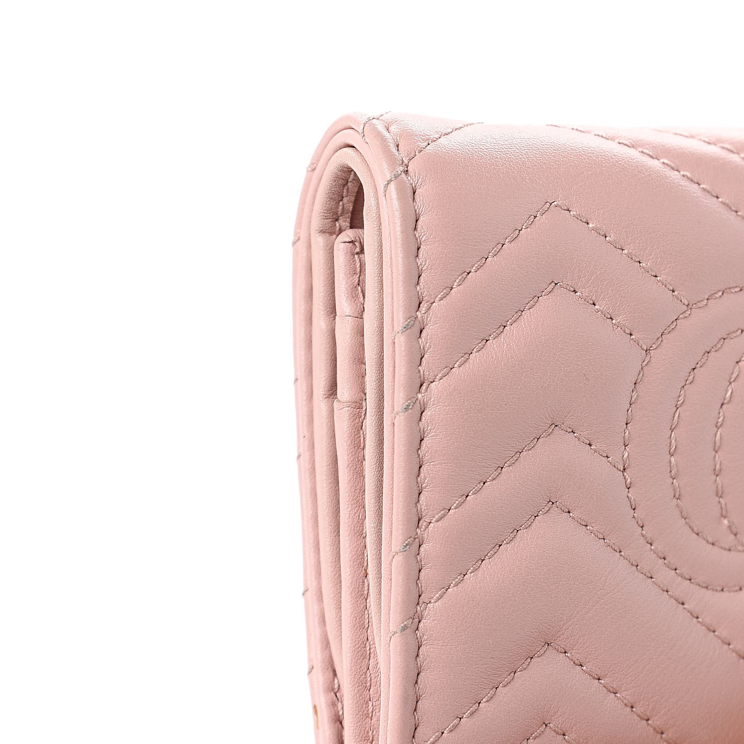 Gucci Calfskin Matelasse GG Marmont Card Case Wallet Perfect Pink 9 of 10