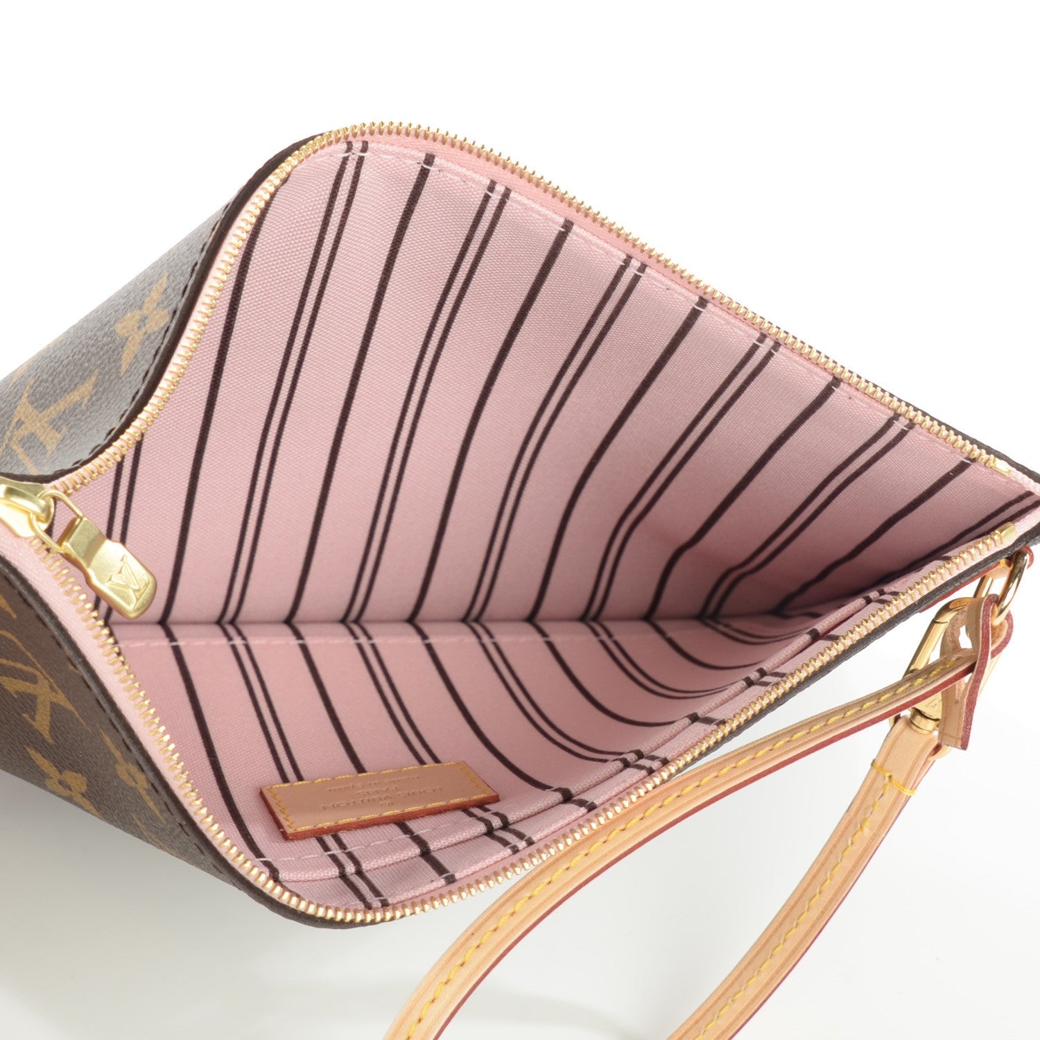 Louis Vuitton Monogram Neverfull MM GM Pochette Rose Ballerine 5 of 7