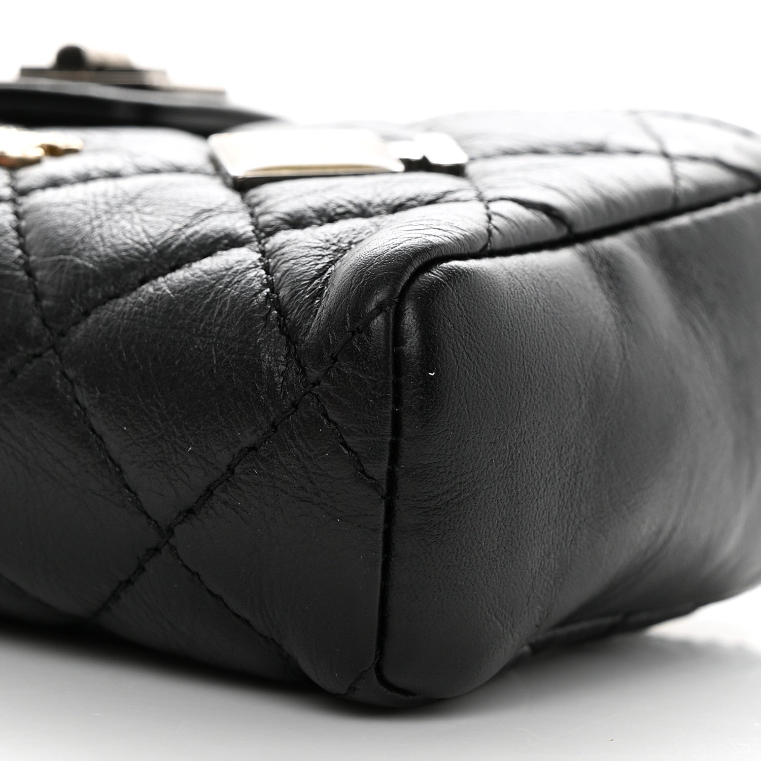 Chanel Aged Calfskin Lucky Charms 2.55 Reissue Mini Clutch With Chain Black 11 of 12