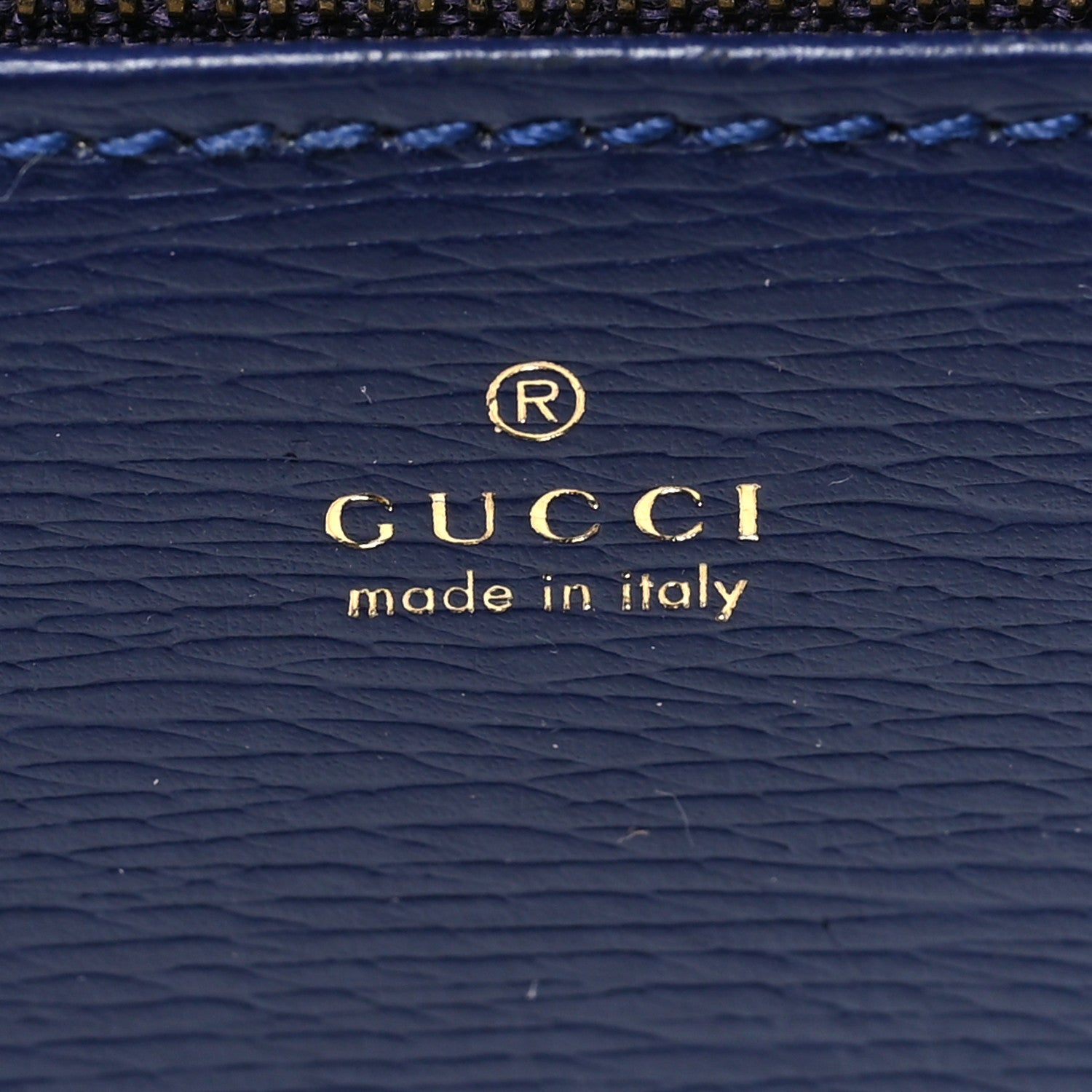 Gucci Shangai Calfskin Polka Dot Horsebit 1955 Wallet On Chain Blue Orange Sailor Blue 6 of 10