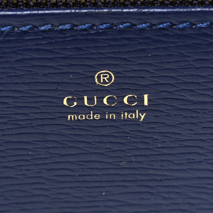 Gucci Shangai Calfskin Polka Dot Horsebit 1955 Wallet On Chain Blue Orange Sailor Blue 6 of 10