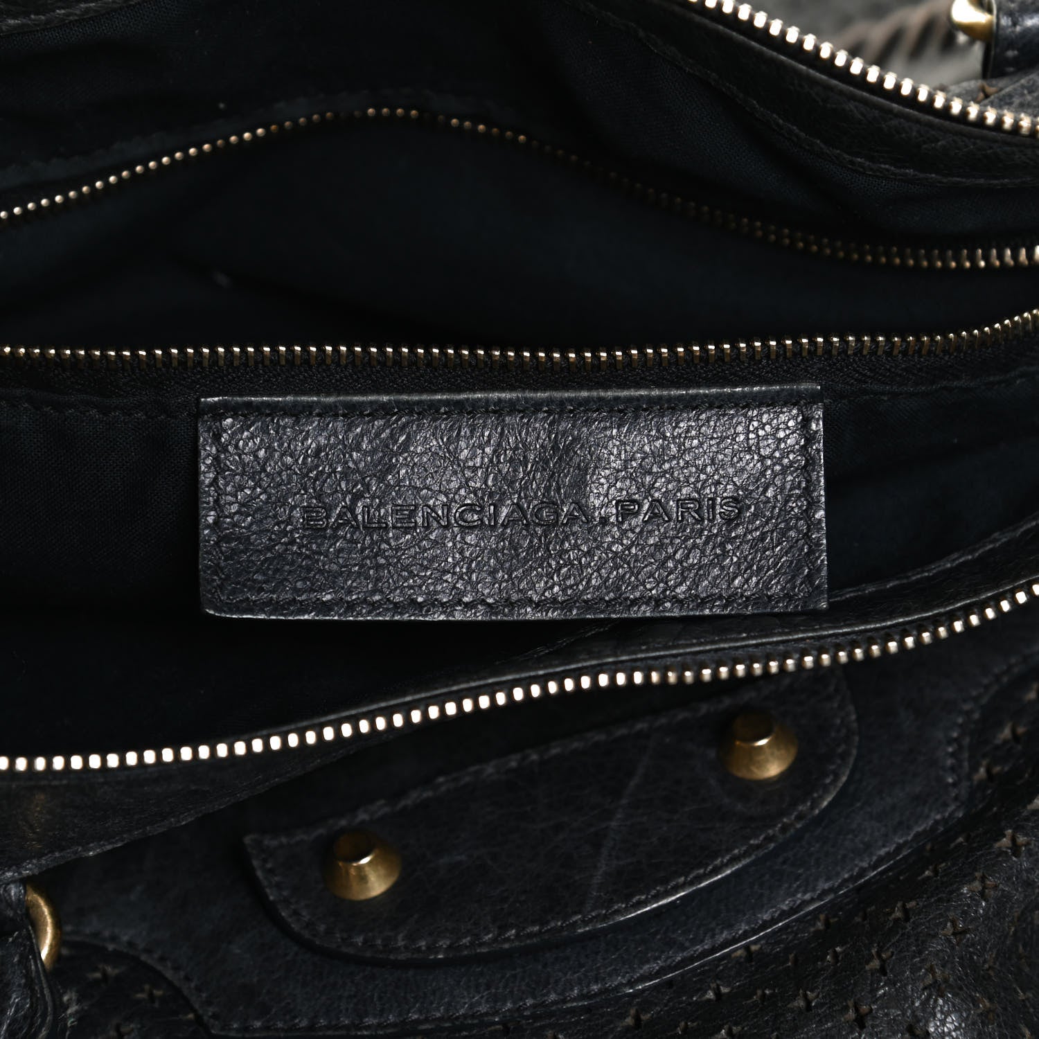 Balenciaga Agneau Laser Cut Cross Classic Gold Hardware Work Grey 5 of 13