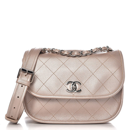 Chanel Metallic Calfskin Quilted Jungle Stroll Messenger Bag Gold 1 of 9