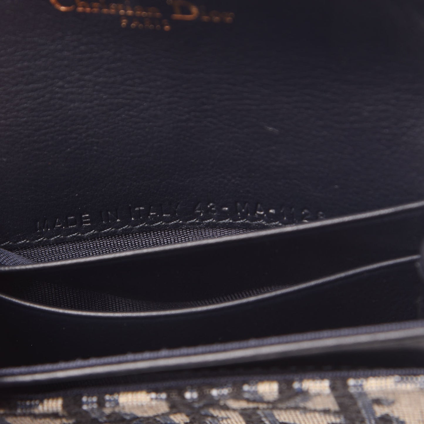 Oblique Saddle Card Holder Blue