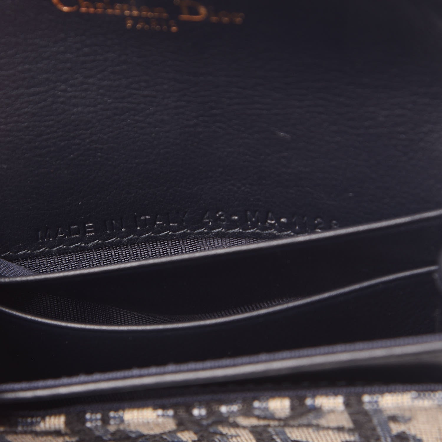 Christian Dior Oblique Saddle Card Holder Blue 7 of 8