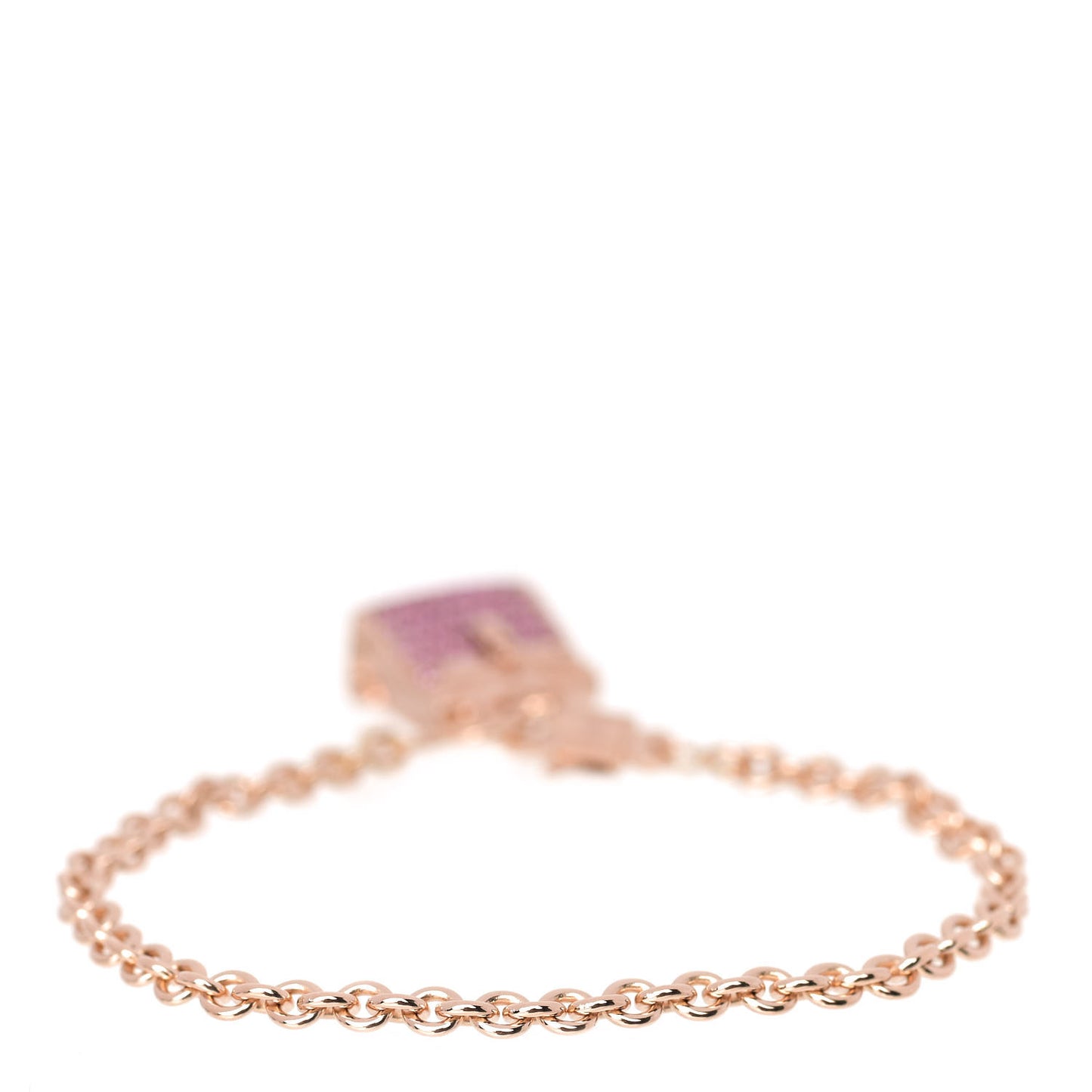 18K Rose Gold Pink Sapphire Birkin Amulette Bracelet SH