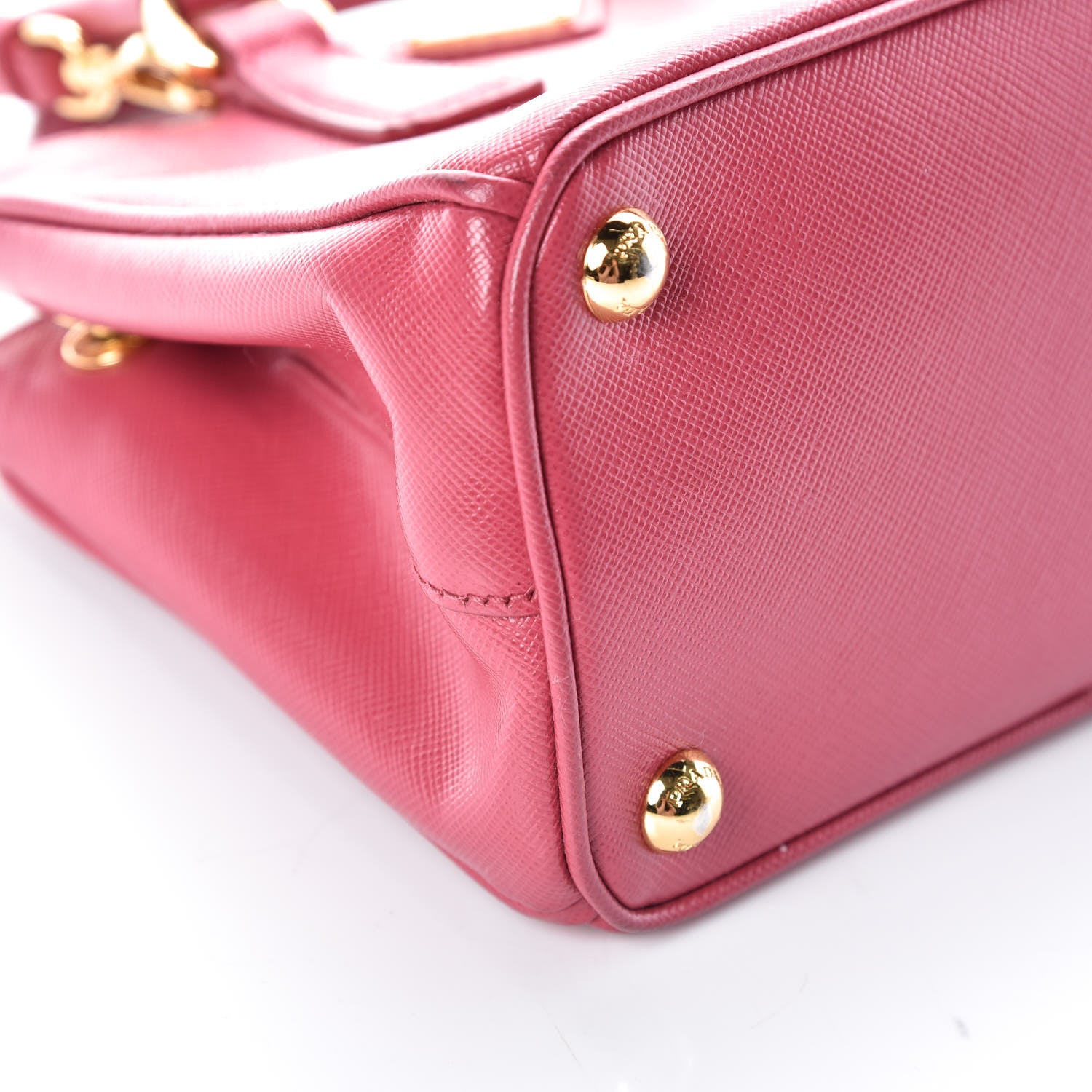 Prada Saffiano Mini Galleria Double Zip Tote Peonia 5 of 17