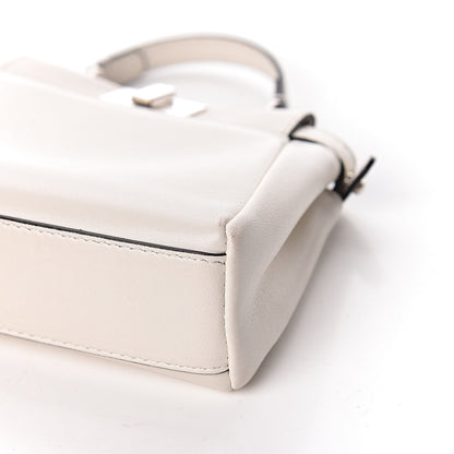 Fendi Shiny Nappa Micro Peekaboo Iconic Satchel White 12 of 14