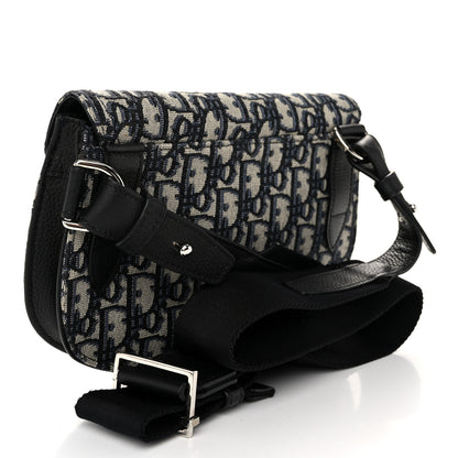 Christian Dior Oblique Saddle Messenger Pouch Beige Black 3 of 10