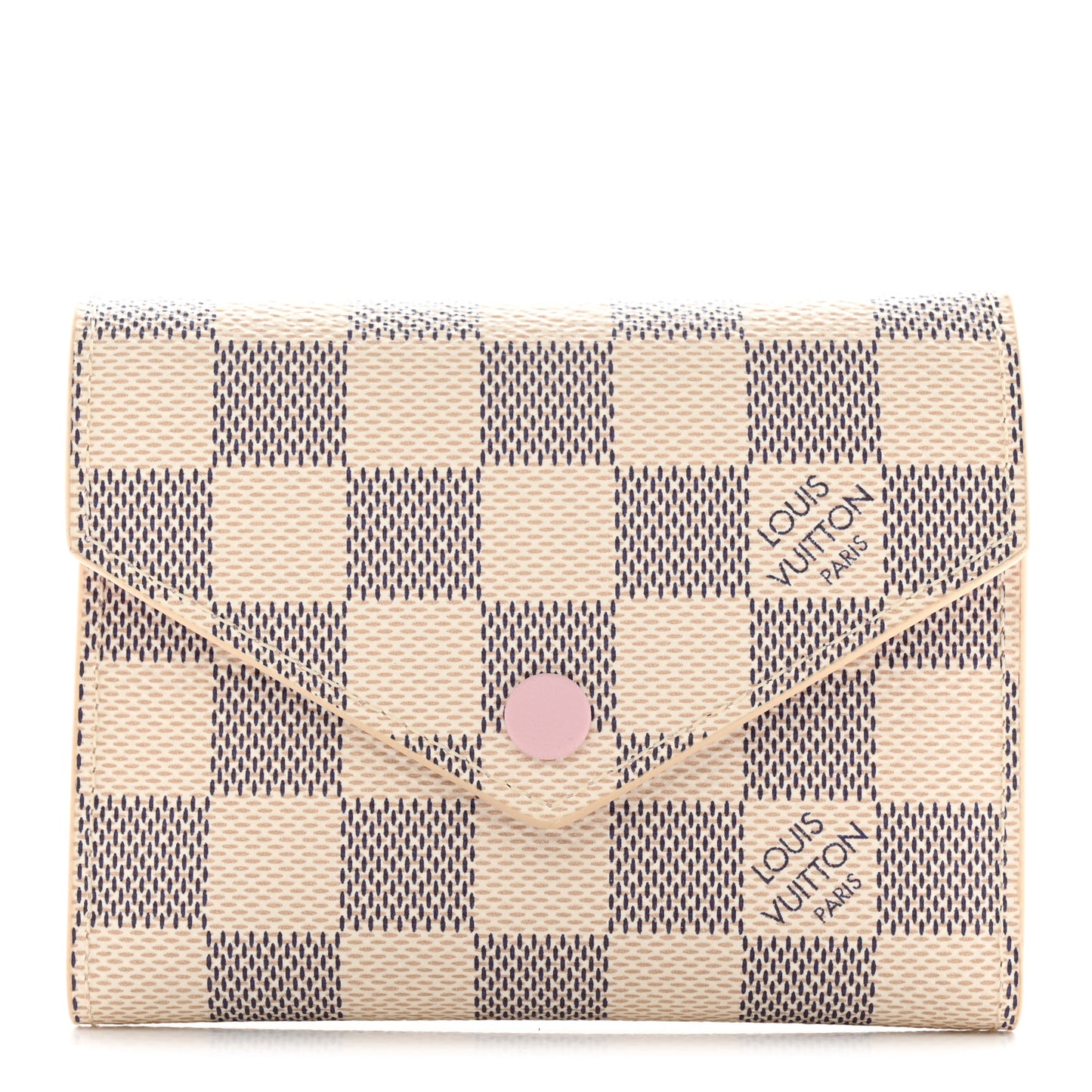 Damier Azur Victorine Wallet Rose Ballerine