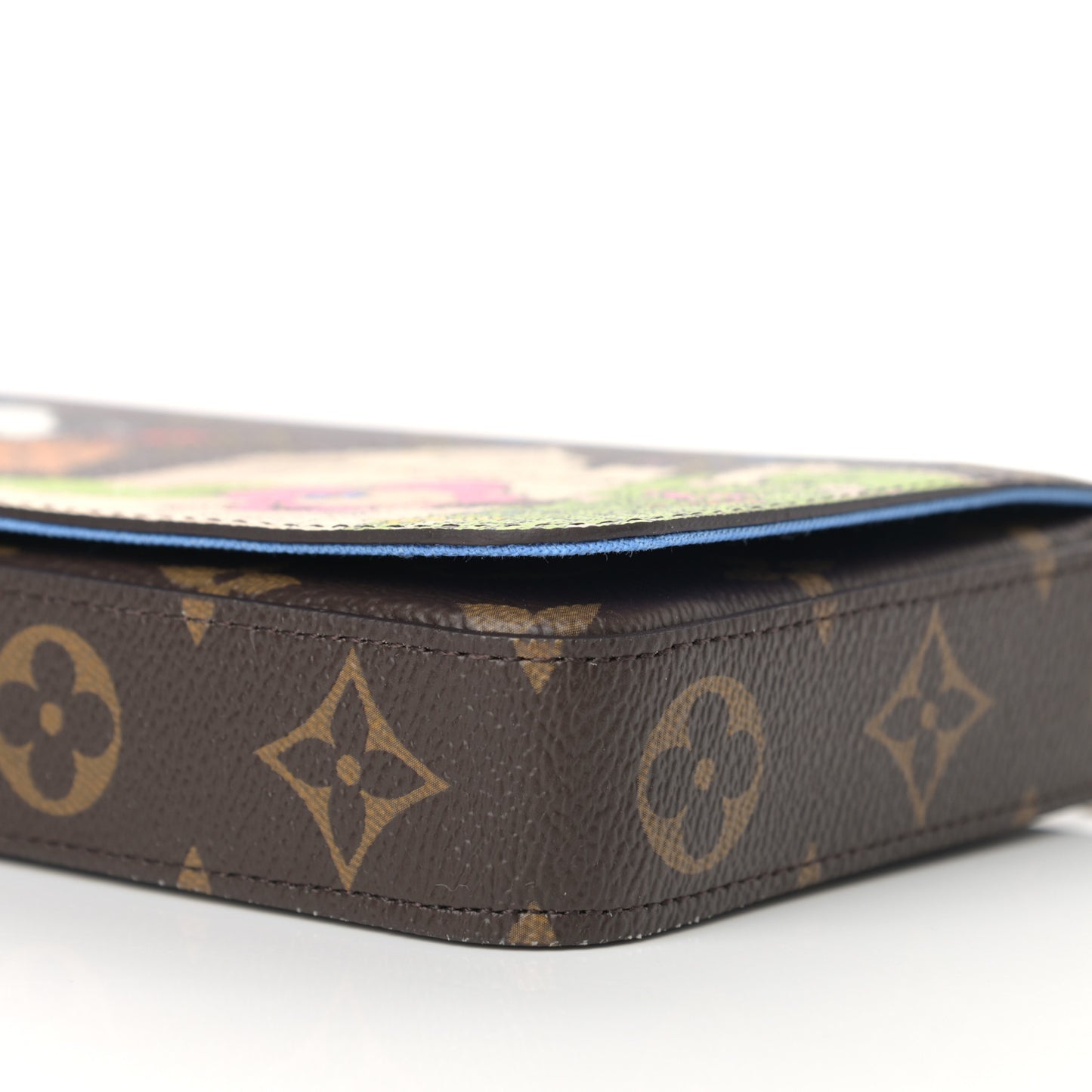 Monogram 2021 Christmas Animation China Wall Pochette Felicie Chain Wallet Myosotis Blue