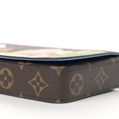 Louis Vuitton Monogram 2021 Christmas Animation China Wall Pochette Felicie Chain Wallet Myosotis Blue 9 of 9