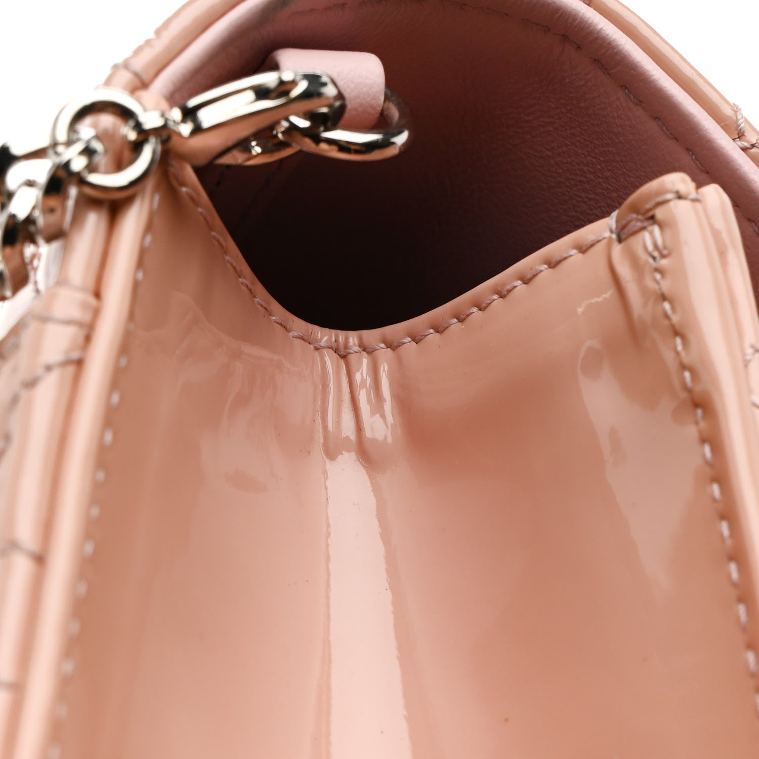 Christian Dior Patent Cannage Miss Dior Promenade Pouch Pink 15 of 16