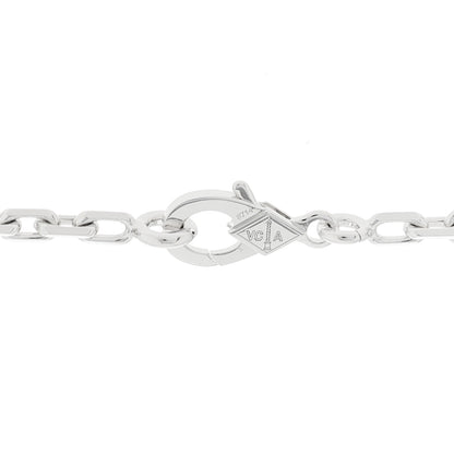 Van Cleef & Arpels 18K White Gold Chalcedony 10 Motifs Vintage Alhambra Necklace 4 of 6