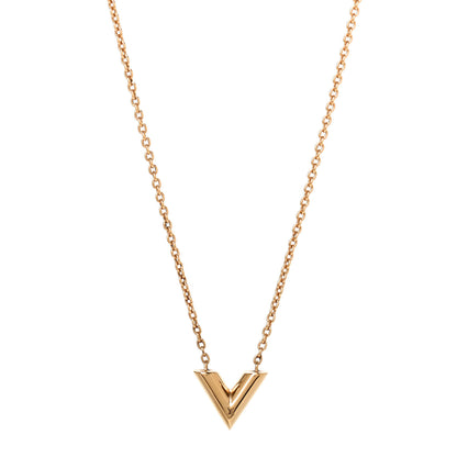 Louis Vuitton Essential V Necklace Gold 1 of 4