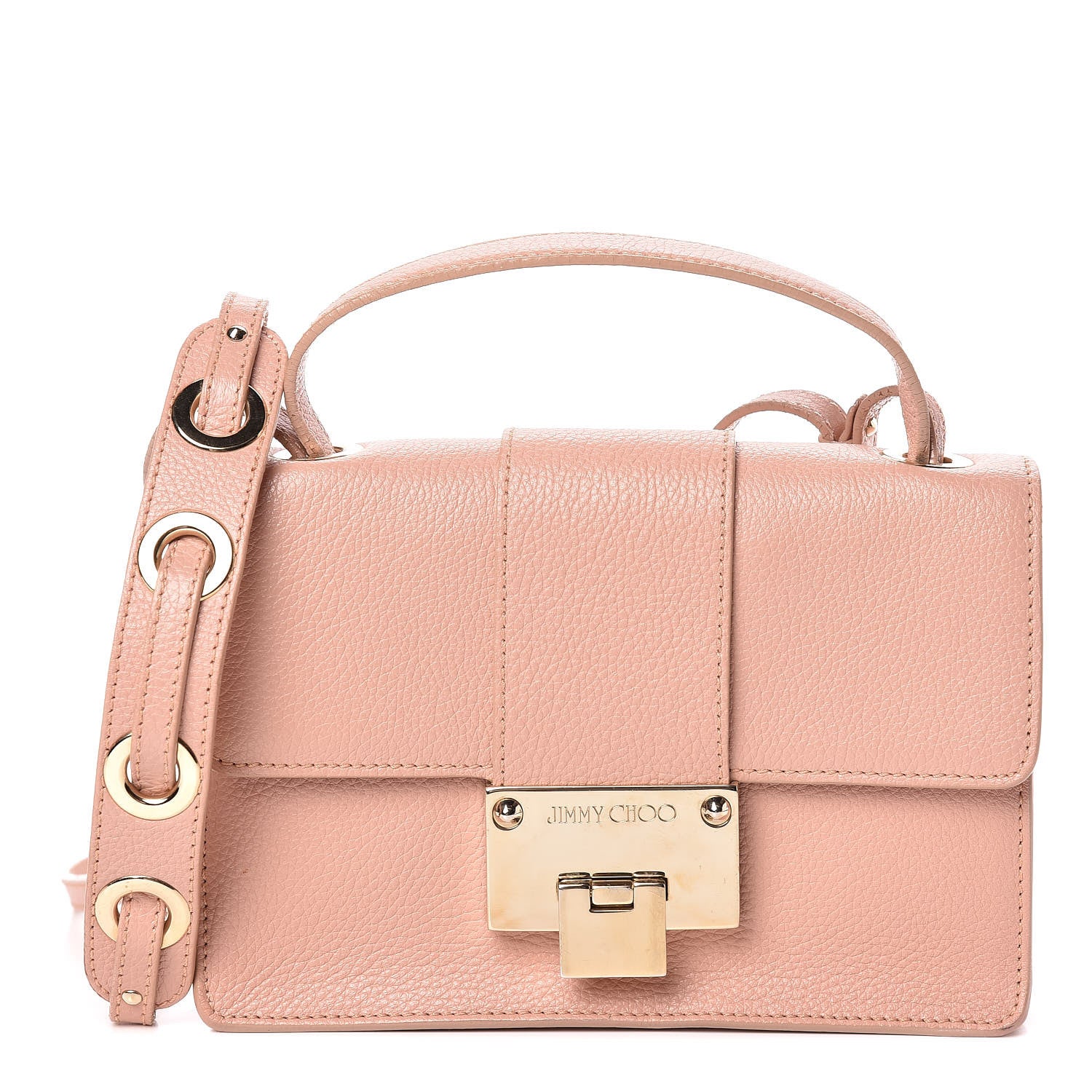 Jimmy Choo Pebbled Calfskin Rebel Crossbody Bag Pink 1 of 9