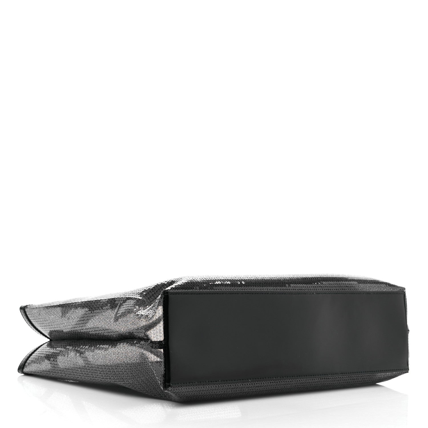 Prada Mesh Sequin Spazzolato Logo Tote Black 5 of 9