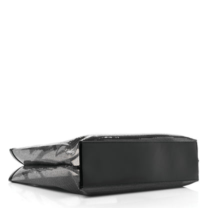 Prada Mesh Sequin Spazzolato Logo Tote Black 5 of 9