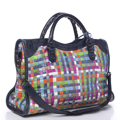 Balenciaga Agneau Lattice Woven Classic Hardware City Multicolor 2 of 12
