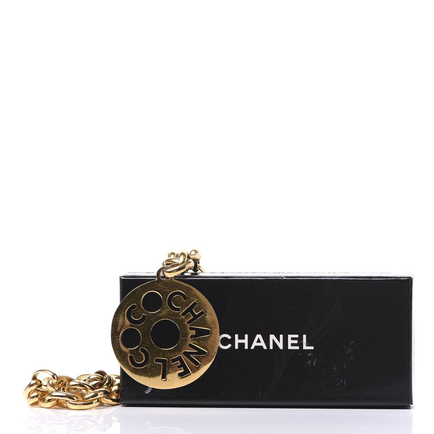 Oversized Coco Pendant Necklace Gold