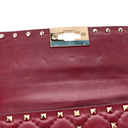 Valentino Garavani Nappa Small Rockstud Spike Shoulder Bag Rubino 14 of 14