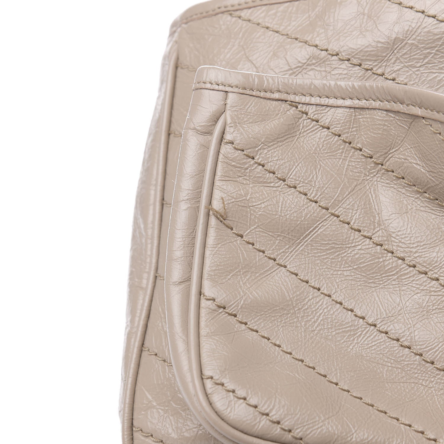 Saint Laurent Crinkled Calfskin Matelasse Monogram Medium Niki Chain Satchel Light Natural 13 of 13