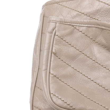 Saint Laurent Crinkled Calfskin Matelasse Monogram Medium Niki Chain Satchel Light Natural 13 of 13