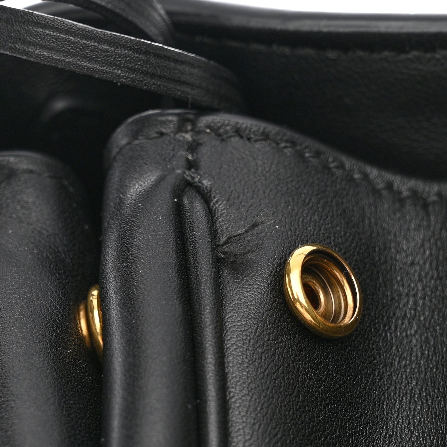 Natural Smooth Calfskin Small Rodeo Top Handle Handbag Black