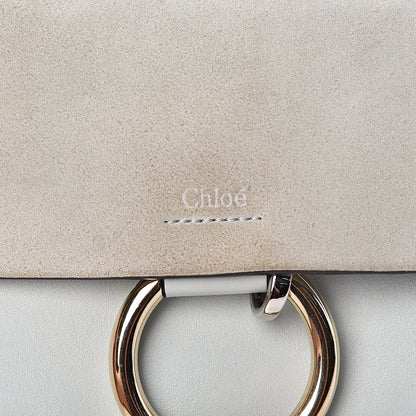 Chloe Suede Calfskin Small Faye Shoulder Bag Airy Grey 7 of 12