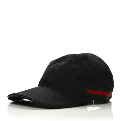 Gucci Monogram Web Baseball Hat M Black 1 of 8