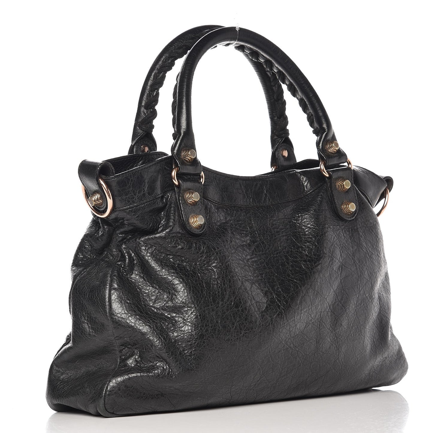 Agneau Giant 12 Rose Gold Hardware Town Black