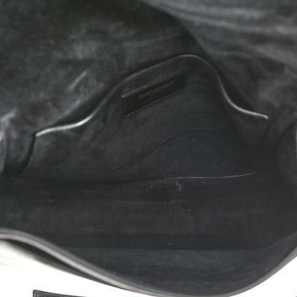 Saint Laurent Lizard Calfskin Embossed Betty Messenger Black 4 of 8