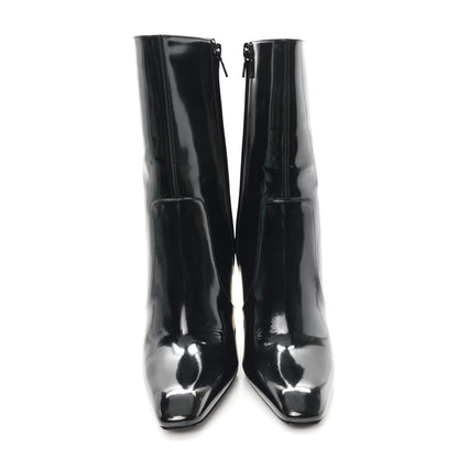 Saint Laurent Vitello Marilyn Auteuil 105 Ankle Zip Boots 38.5 Black 3 of 10
