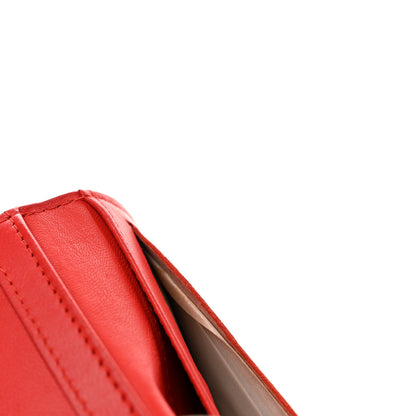 Chanel Lambskin Quilted Card Holder Wallet Red 10 of 10