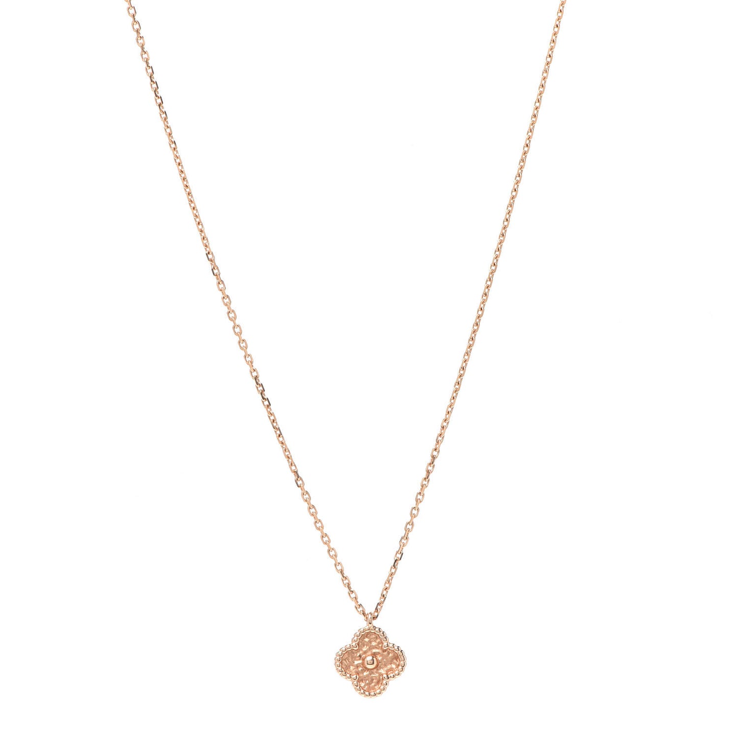 18K Rose Gold Sweet Alhambra Pendant Necklace