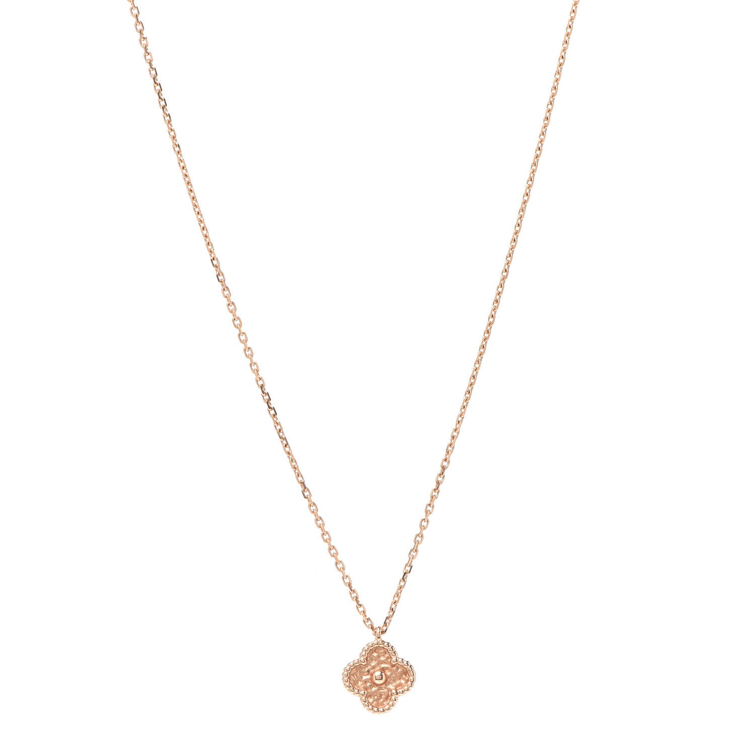 Van Cleef & Arpels 18K Rose Gold Sweet Alhambra Pendant Necklace 1 of 8