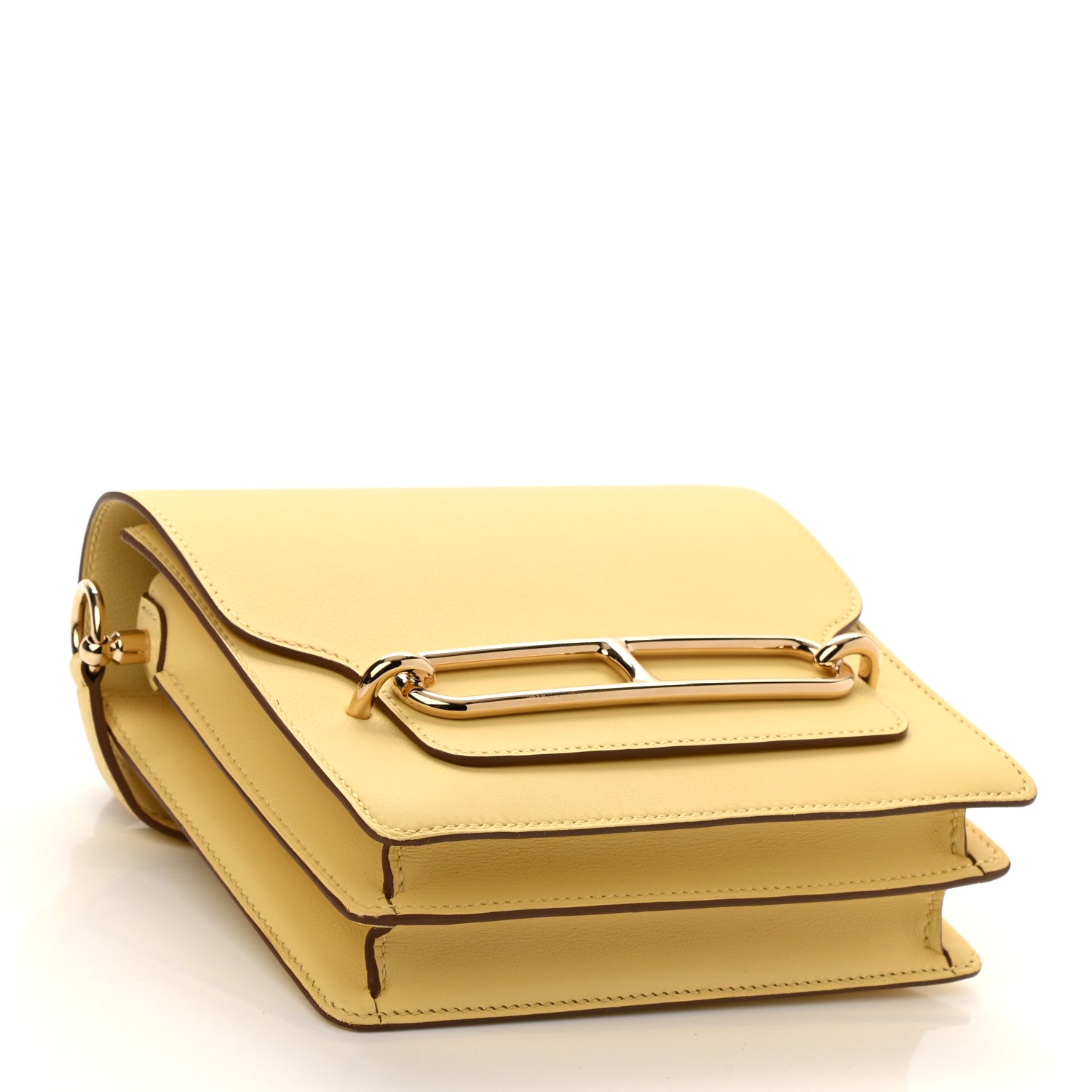 Hermes Evercolor Mini Sac Roulis Jaune De Naples 4 of 10