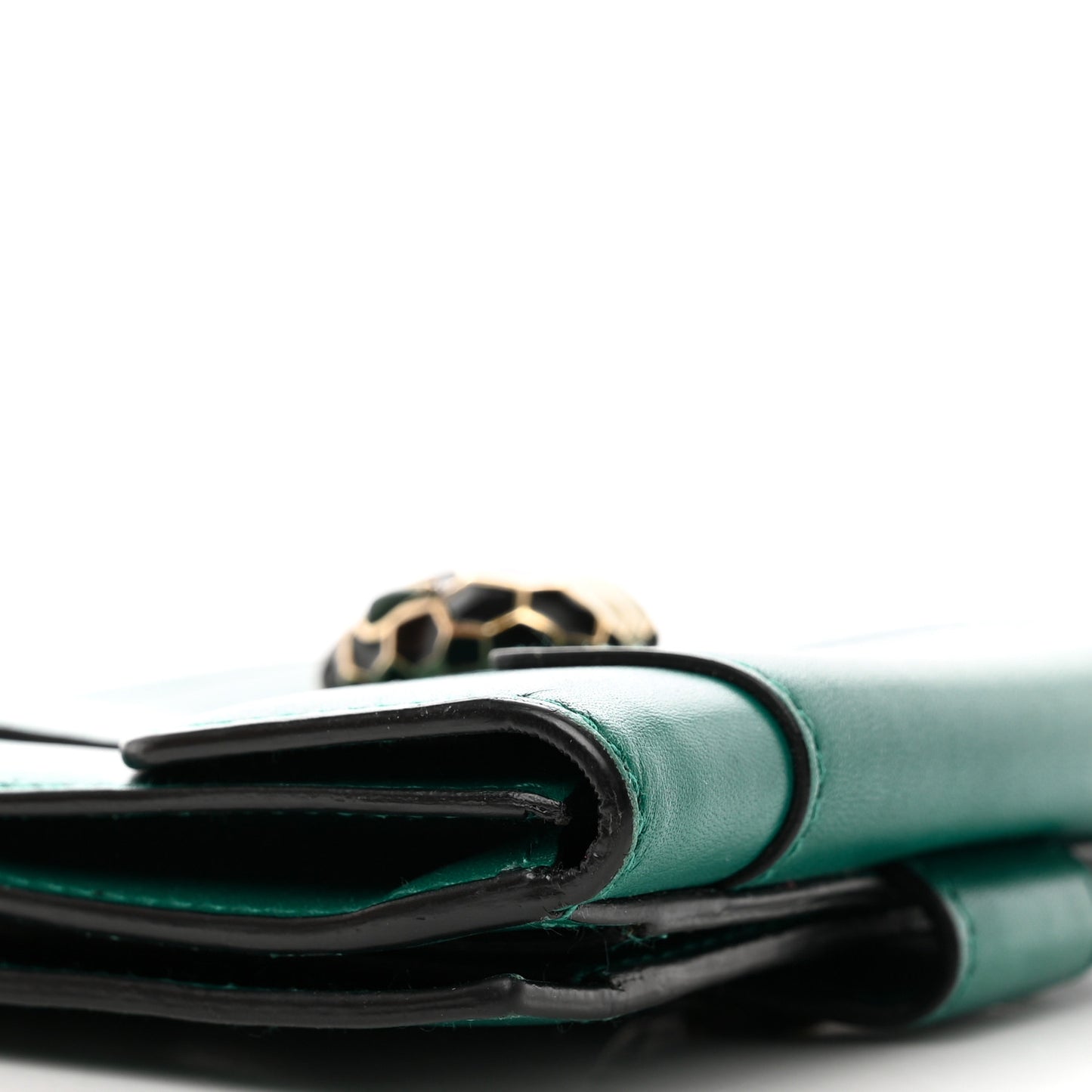 Calfskin Serpenti Forever Wallet Emerald Green