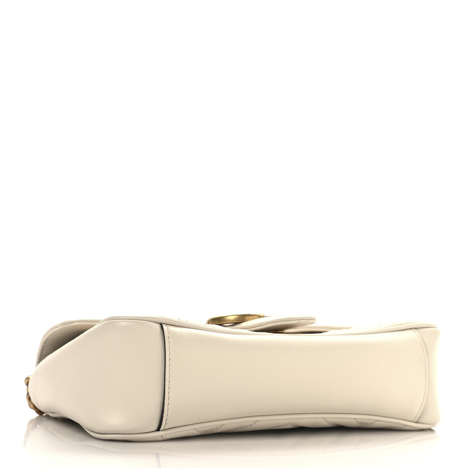 Gucci Calfskin Matelasse Small GG Marmont Shoulder Bag White 4 of 12
