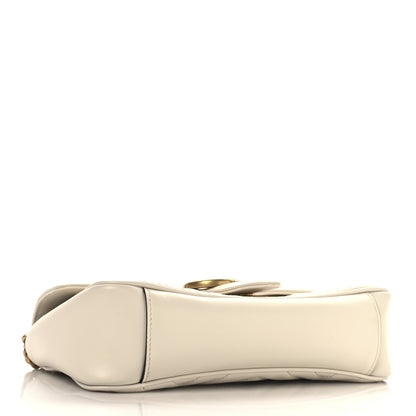 Gucci Calfskin Matelasse Small GG Marmont Shoulder Bag White 4 of 12