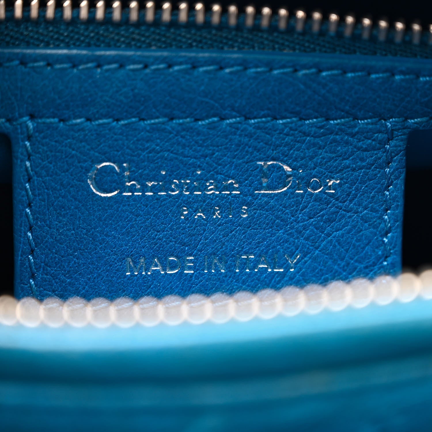 Christian Dior Ostrich Medium Lady Dior Blue 1525561 – FASHIONPHILE