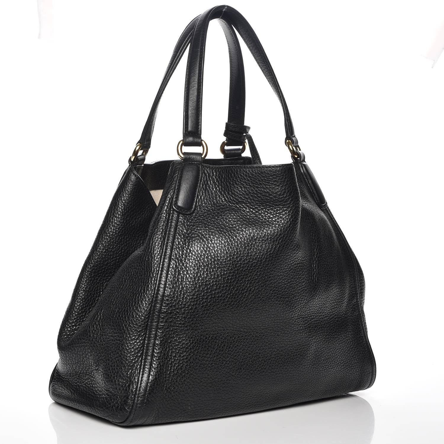 Gucci Pebbled Calfskin Medium Soho Shoulder Bag Black 3 of 7
