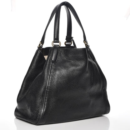 Gucci Pebbled Calfskin Medium Soho Shoulder Bag Black 3 of 7