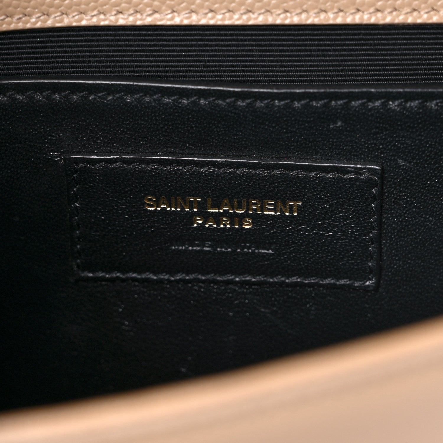 Saint Laurent Grain De Poudre Small Monogram Kate Satchel Dark Beige 7 of 12