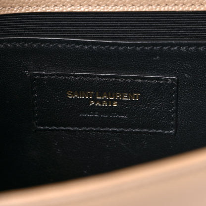 Saint Laurent Grain De Poudre Small Monogram Kate Satchel Dark Beige 7 of 12