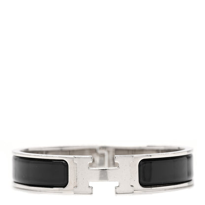 Hermes Enamel Narrow Clic Clac H Bracelet PM Black 1 of 6