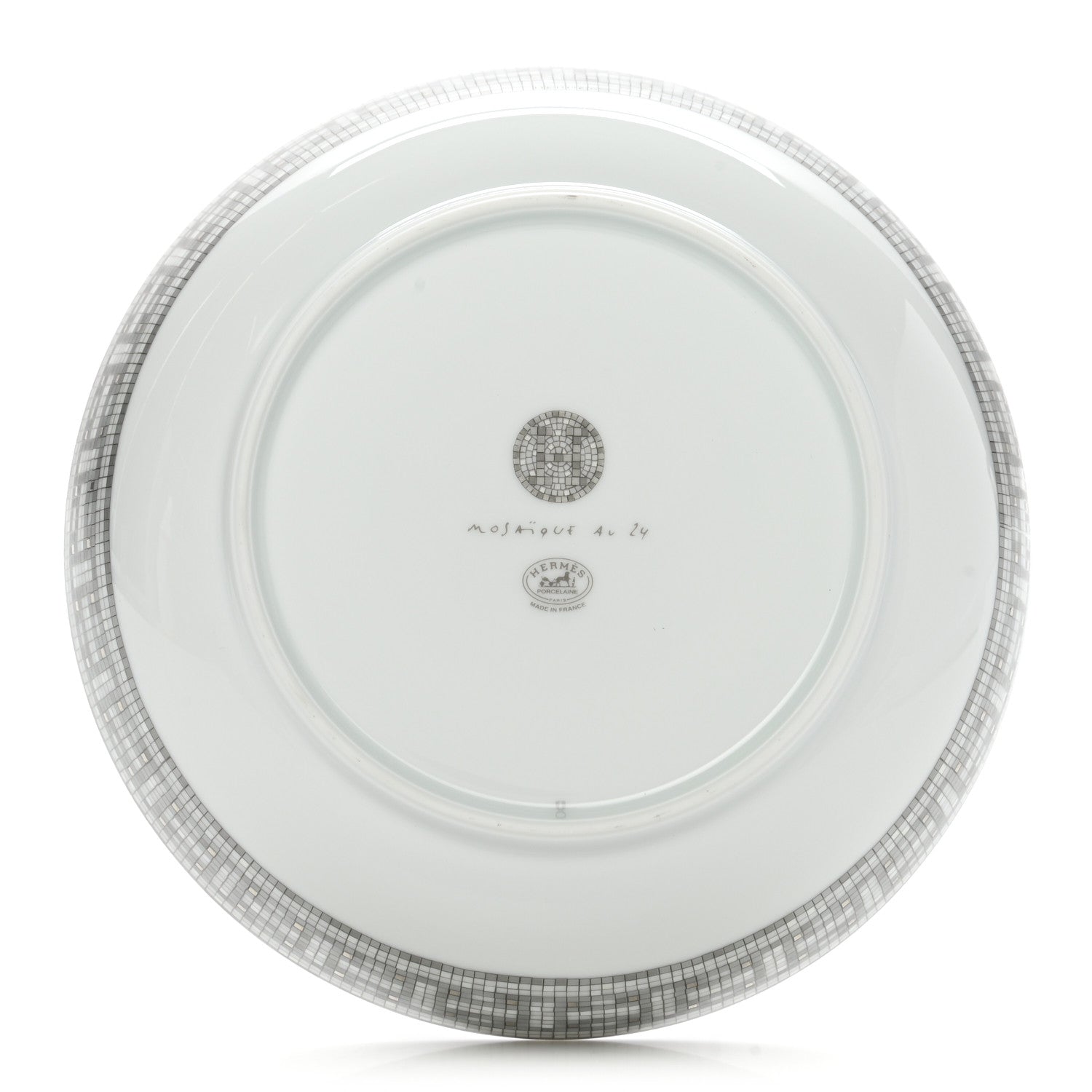 Hermes Porcelain Mosaique Au 24 Cereal Bowl Silver 4 of 8