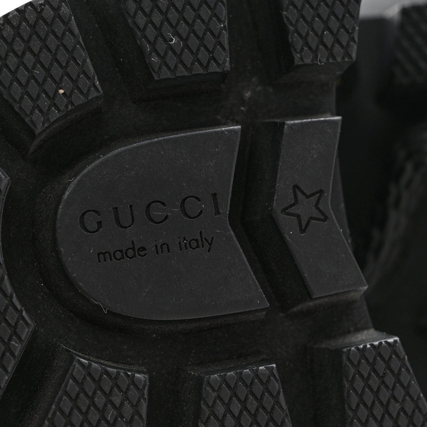 Gucci Calfskin Embroidered Lace Up Combat Ankle Boots 37 Black 7 of 11