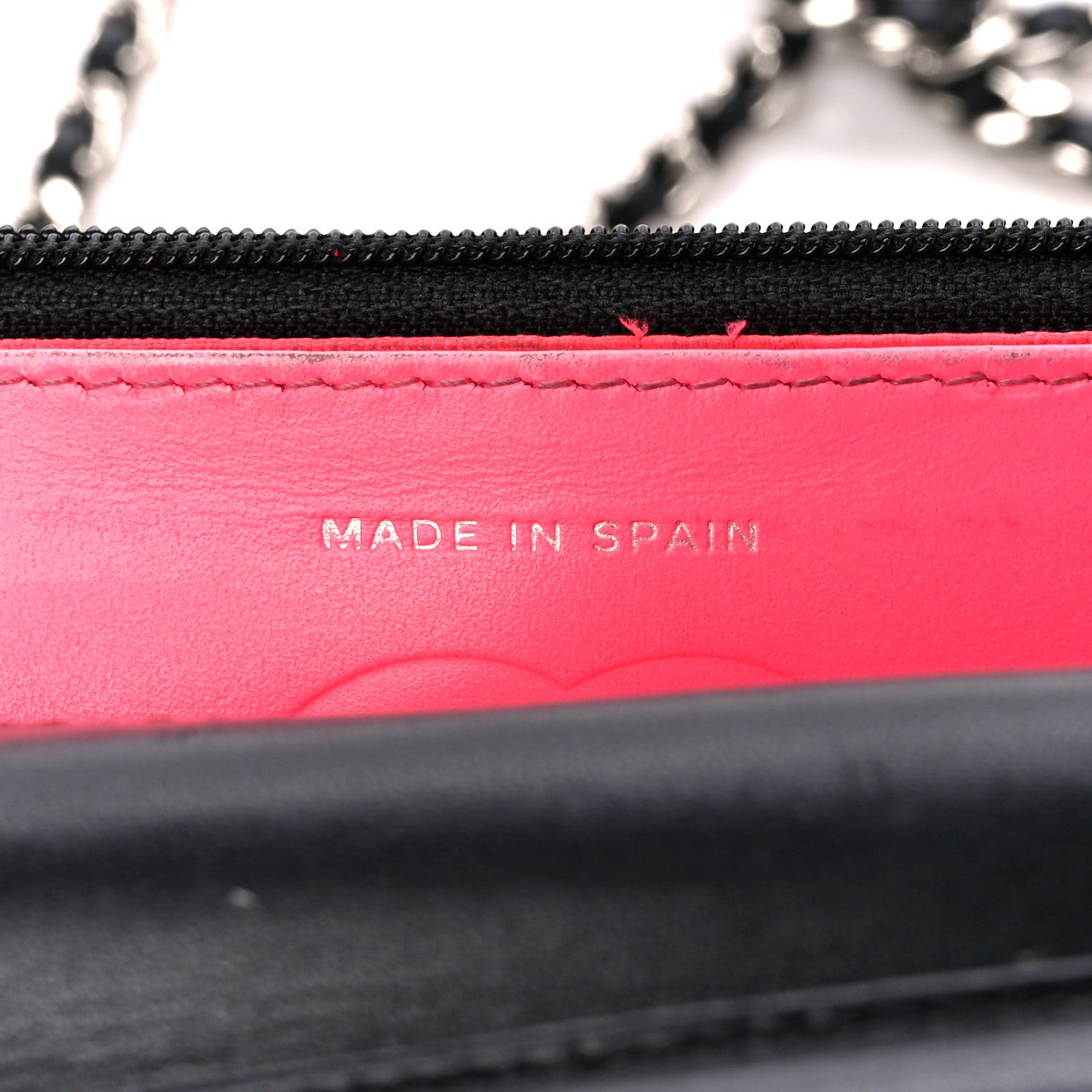 Chanel Calfskin Quilted Cambon Wallet on Chain WOC Black 7 of 12