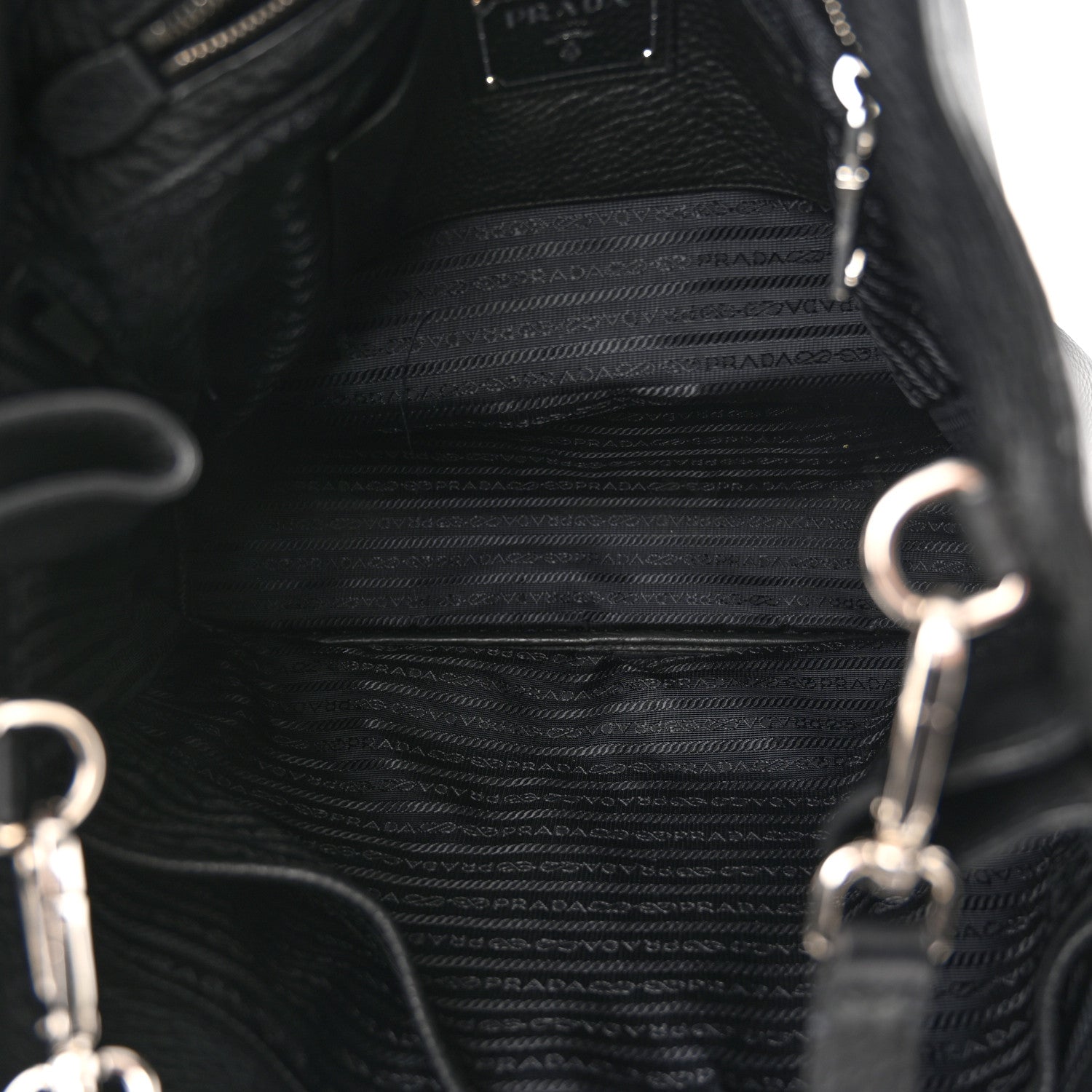 Prada Vitello Daino Tote Black 5 of 15